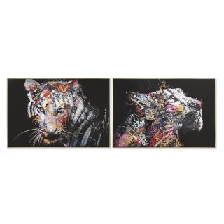 Obraz Home ESPRIT Tygrys Nowoczesny 120 x 3,5 x 80 cm (2 Sztuk)