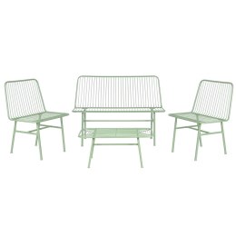 Zestaw Stół i 3 Krzesła Home ESPRIT Mięta Metal 115 x 53 x 83 cm
