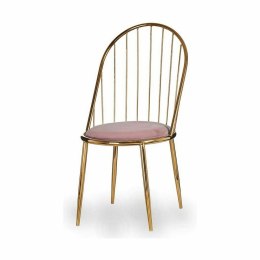 Krzesło Pręty Różowy Złoty 48 x 95,5 x 48 cm (2 Sztuk)