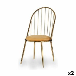 Krzesło Pręty Złoty Musztarda 48 x 95,5 x 48 cm (2 Sztuk)