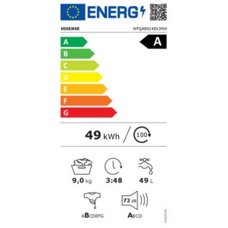 Pralka Hisense WFQA9014EVJMW 60 cm 1400 rpm 9 kg