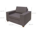 Fotel ogrodowy Io Brązowy Aluminium textilén 110 x 88 x 70 cm