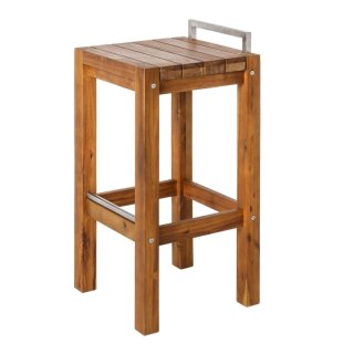 Taboret Norah Drewno Stal nierdzewna 40 x 40 x 80 cm