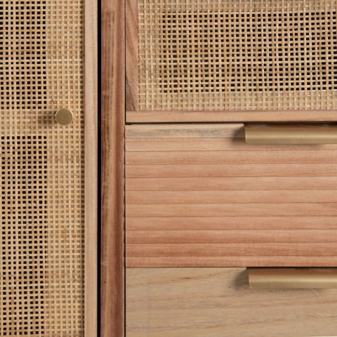 Mebel do Przedpokoju z Szufladami HONEY 80 x 40 x 82 cm Naturalny Drewno Rattan