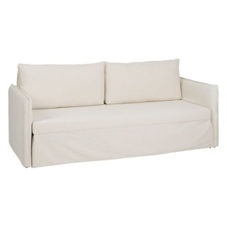 Sofa Beżowy Poliester Płótno 210 x 93 x 95 cm