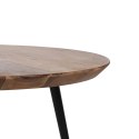 Zestaw 3 stołów Drewno Metal Żelazo Drewno akacjowe 50 x 50 x 45 cm