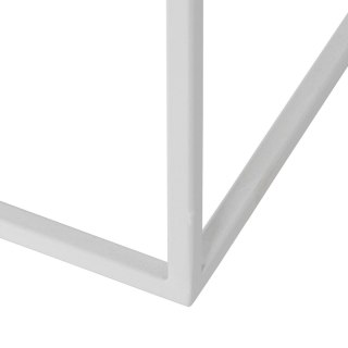 Konsola Biały Naturalny Szkło Żelazo Drewno MDF 120 x 30 x 75 cm