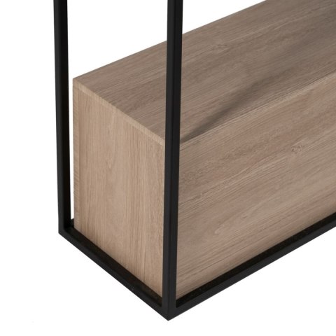 Konsola Czarny Naturalny Żelazo Drewno MDF 122,5 x 22,5 x 75 cm