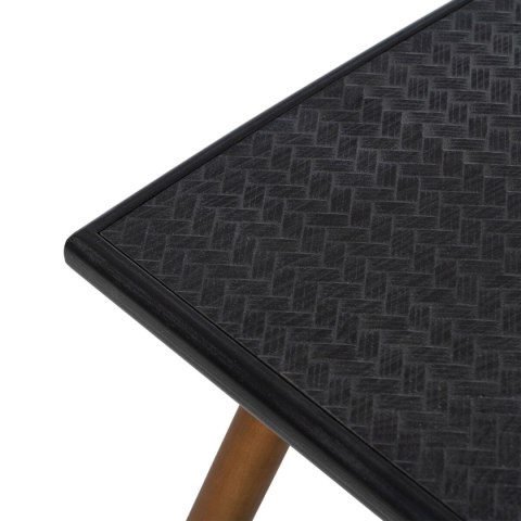 Stolik OSLO Czarny Naturalny Żelazo Drewno MDF 109,5 x 60 x 40,5 cm