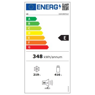 Amerykańska lodówka LG GSXV80PZLE Stal nierdzewna (179 x 91 cm)