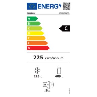 Amerykańska lodówka Samsung RS68A884CSL Srebrzysty Stal (178 x 91 cm)