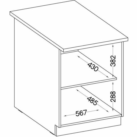 Meble Pomocnicze 60 x 51,6 x 85 cm Szary