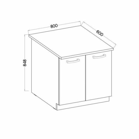 Meble Pomocnicze PVC Dub Plastikowy 80 x 52 x 82 cm