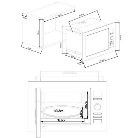 Mikrofalówka z Grillem Continental Edison CEMO25GINE 25 L 900 W