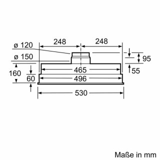 Okap konwencjonalny Neff DBM60A 206W 618 m3/h Srebrzysty (53 cm)