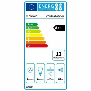 Okap konwencjonalny Ciarra 60 cm Czarny