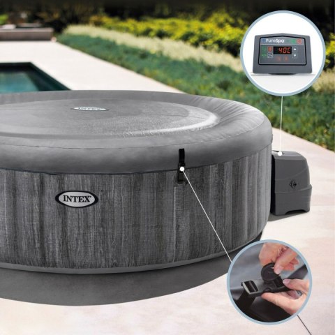 Nadmuchiwane spa Intex Purespa Greywood Deluxe 28440EX 220-240 V 4 miejsca 1741 l/h