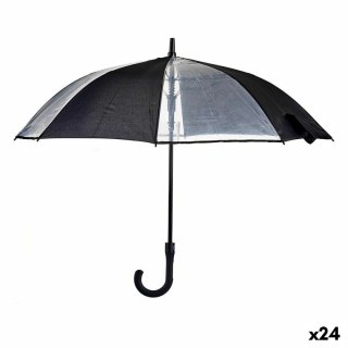 Parasol Czarny Przezroczysty Metal Materiał 96 x 96 x 84,5 cm (24 Sztuk)