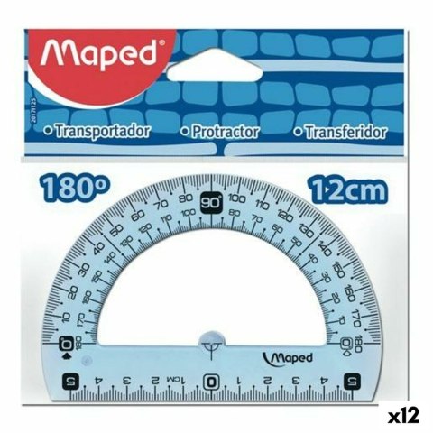 Półkole Maped Geometric 180º Set Plastikowy (12 Sztuk)