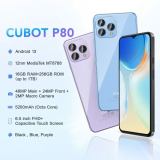 Smartfony Cubot P80 8 GB RAM 6,6" 256 GB Niebieski