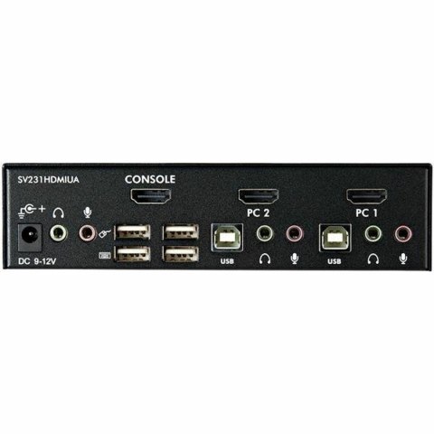 Przełącznik KVM Startech SV231HDMIUA FHD HDMI USB Czarny