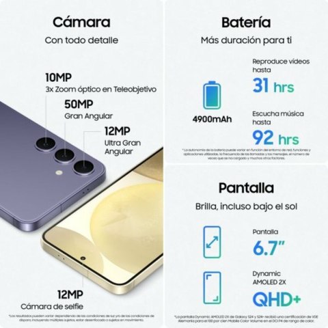 Smartfony Samsung Galaxy S24+ 6,7" 256 GB Żółty