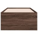  Łóżko dzienne z szufladami, brązowy dąb, 100x200 cm