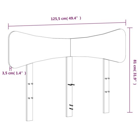  Wezgłowie do łóżka, woskowy brąz, 120 cm, lite drewno sosnowe