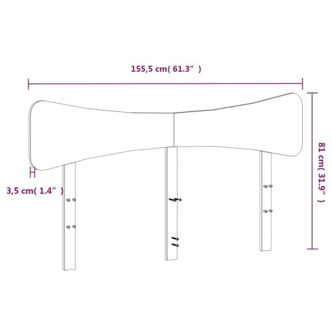  Wezgłowie do łóżka, woskowy brąz, 150 cm, lite drewno sosnowe