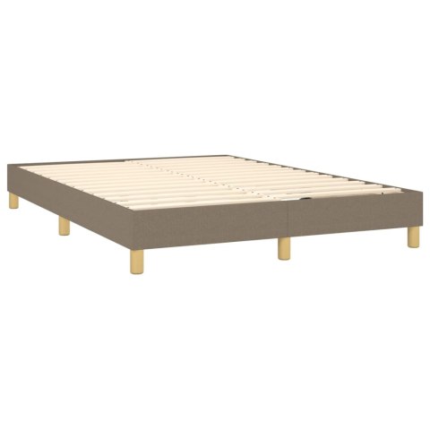  Łóżko kontynentalne z materacem, taupe, tkanina, 140x190 cm