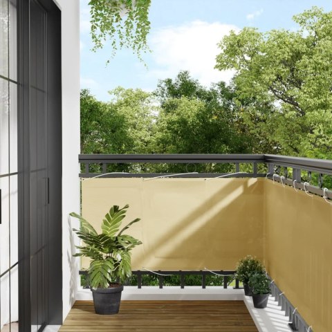  Parawan balkonowy, piaskowy, 75x700 cm, 100% poliester Oxford
