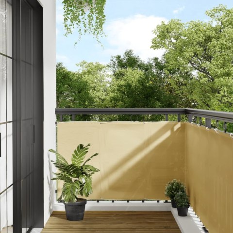  Parawan balkonowy, piaskowy, 90x800 cm, 100% poliester Oxford