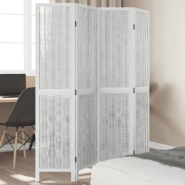  Parawan pokojowy, 4-panelowy, biały, lite drewno paulowni