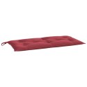  Poduszka na ławkę ogrodową, winna czerwień 110x50x7 cm, tkanina