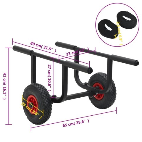  Wózek do transportu kajaka, 90 kg, aluminiowy