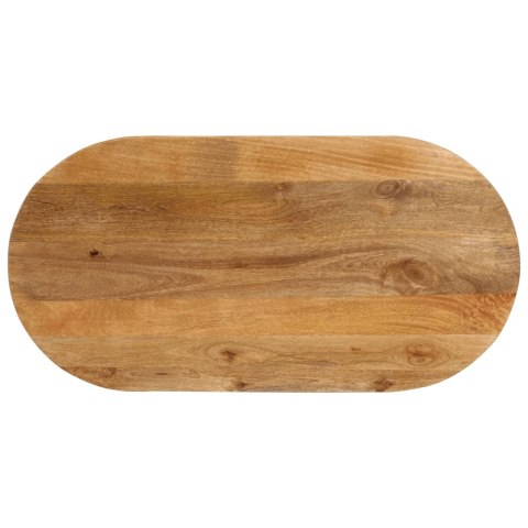  Blat stołu, 100x50x3,8 cm, owalny, lite drewno mango