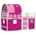 Dziecięce łóżko na antresoli, z tunelem, różowe, 90x190 cm