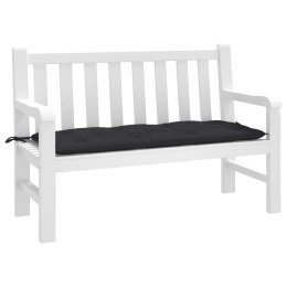  Poduszka na ławkę ogrodową, czarna, 120x50x7 cm, tkanina