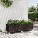  Donica ogrodowa z kółkami, brązowa, 160x50x54 cm, PP