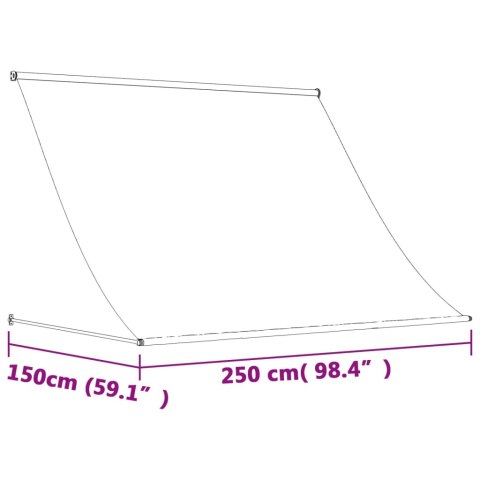  Markiza zwijana, antracytowa, 250x150 cm, tkanina i stal