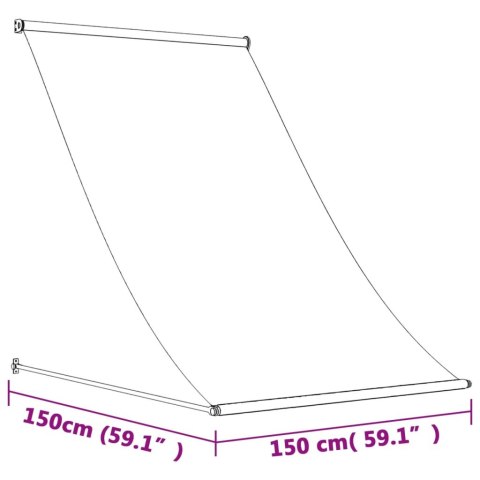  Markiza zwijana, kremowa, 150x150 cm, tkanina i stal