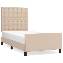  Rama łóżka z zagłówkiem, cappuccino, 80x200 cm, sztuczna skóra