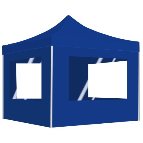  Namiot imprezowy ze ściankami, aluminium, 2x2 m, niebieski