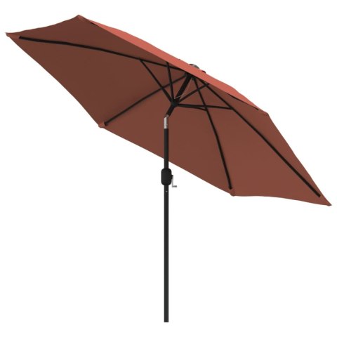  Parasol ogrodowy na metalowym słupku, terakotowy, 300 cm