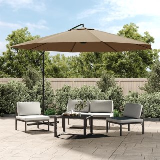  Parasol wiszący z aluminiowym słupkiem, 350 cm, kolor taupe