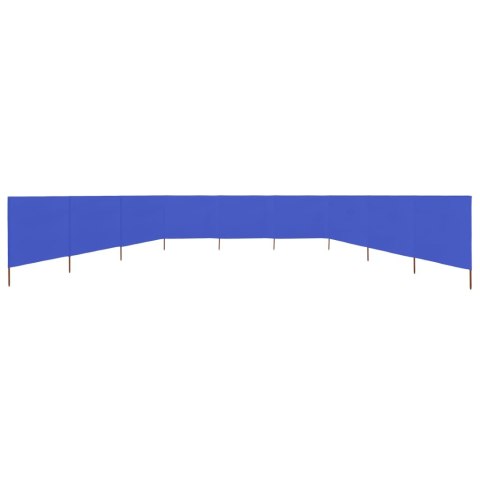  Parawan 9-skrzydłowy z tkaniny, 1200x80 cm, błękit lazur