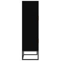  Wysoka szafka, czarna, 70x35x125 cm, materiał drewnopochodny