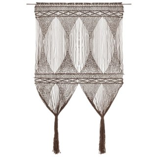  Zasłona z makramy, kolor taupe, 140 x 240 cm, bawełna