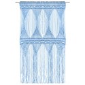  Zasłona z makramy, niebieska, 140 x 240 cm, bawełna