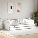  Łóżko dzienne z szufladami, białe, 90x190 cm
